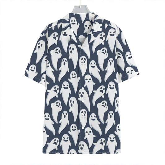 Halloween Ghost Pattern Print Hawaiian Shirt