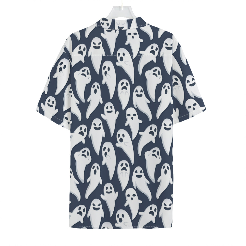 Halloween Ghost Pattern Print Hawaiian Shirt