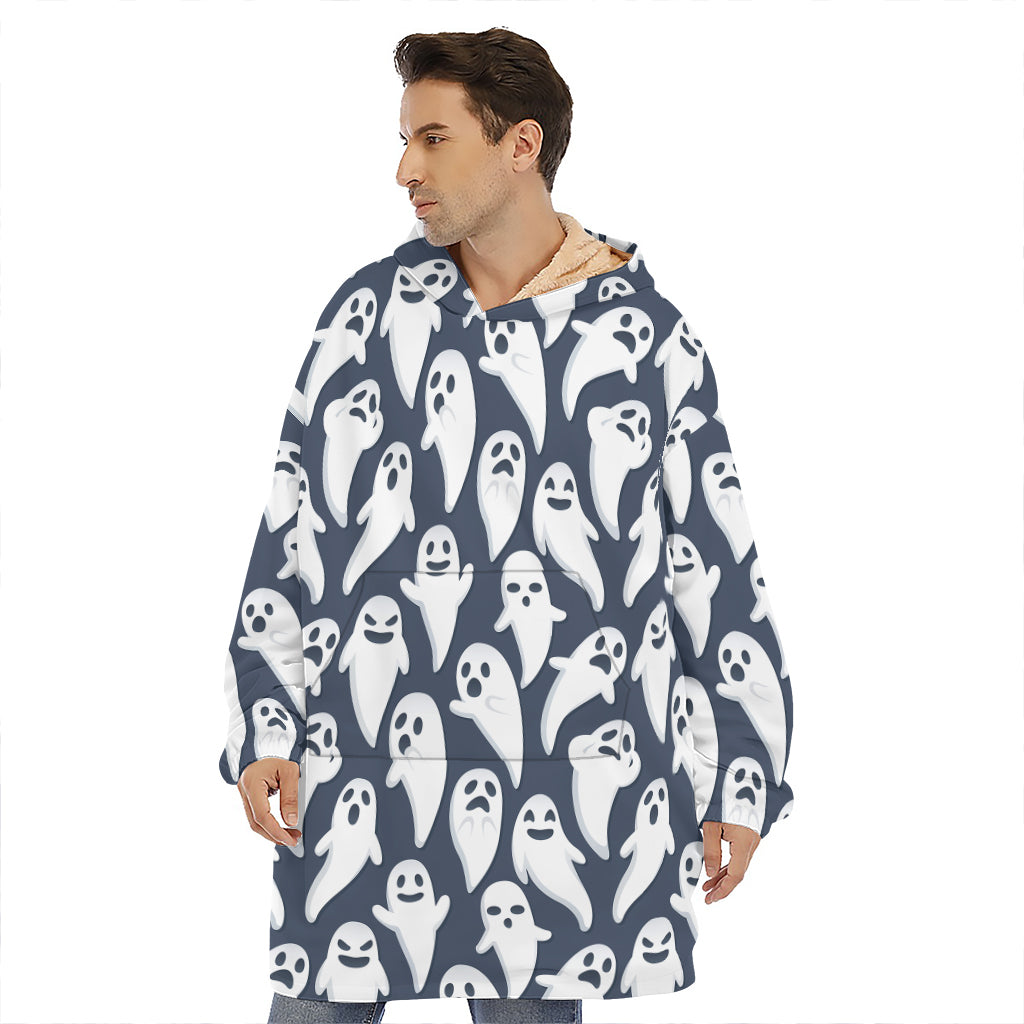 Halloween Ghost Pattern Print Hoodie Blanket