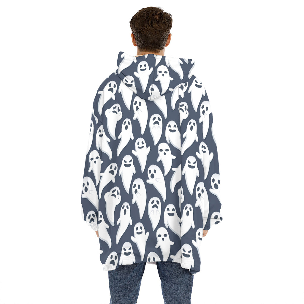 Halloween Ghost Pattern Print Hoodie Blanket