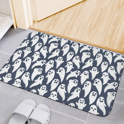 Halloween Ghost Pattern Print Indoor Door Mat