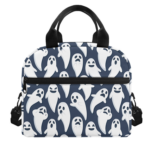 Halloween Ghost Pattern Print Insulated Lunch Bag