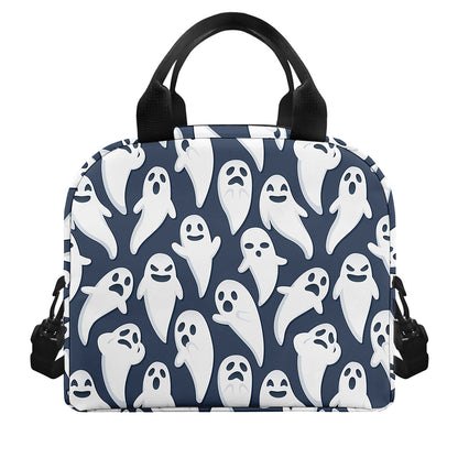 Halloween Ghost Pattern Print Insulated Lunch Bag