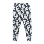Halloween Ghost Pattern Print Jogger Pants
