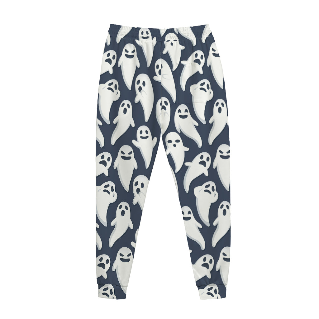 Halloween Ghost Pattern Print Jogger Pants