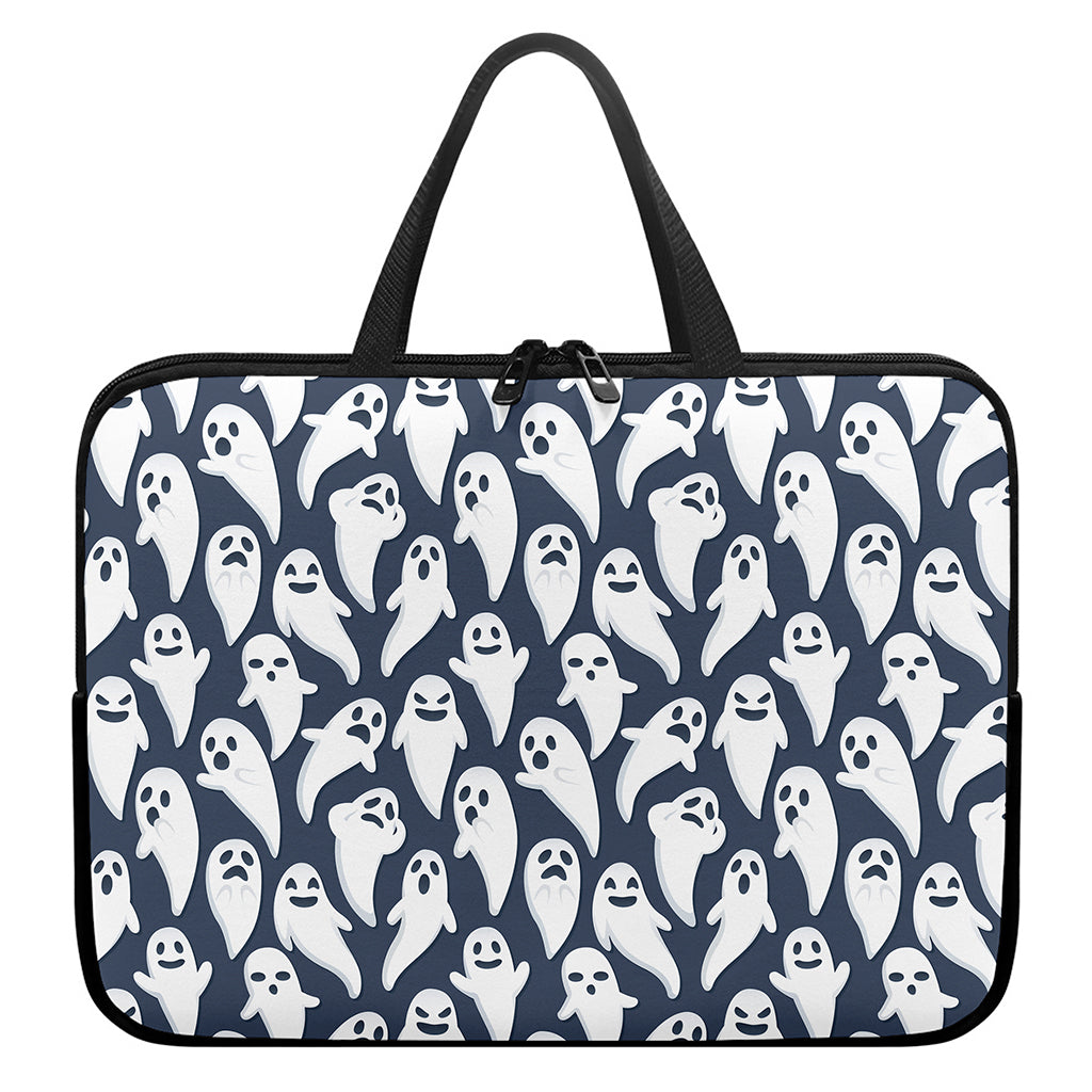 Halloween Ghost Pattern Print Laptop Sleeve With Handle