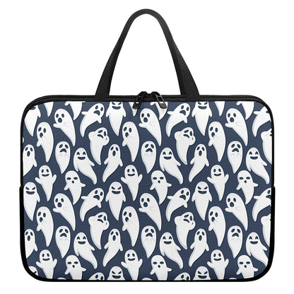 Halloween Ghost Pattern Print Laptop Sleeve With Handle