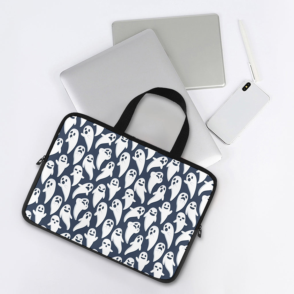 Halloween Ghost Pattern Print Laptop Sleeve With Handle