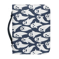 Halloween Ghost Pattern Print Leather Bible Cover