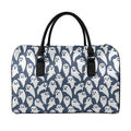 Halloween Ghost Pattern Print Leather Duffel Bag
