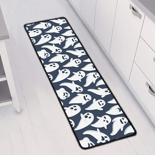 Halloween Ghost Pattern Print Long Kitchen Mat