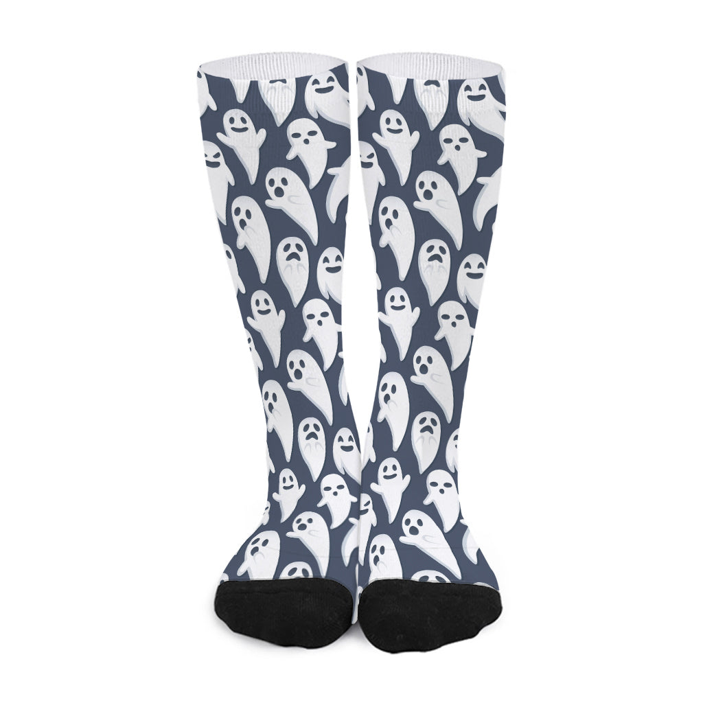 Halloween Ghost Pattern Print Long Socks