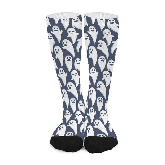 Halloween Ghost Pattern Print Long Socks