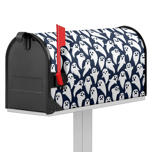 Halloween Ghost Pattern Print Mailbox Cover