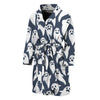 Halloween Ghost Pattern Print Men's Bathrobe