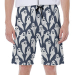 Halloween Ghost Pattern Print Men's Beach Shorts