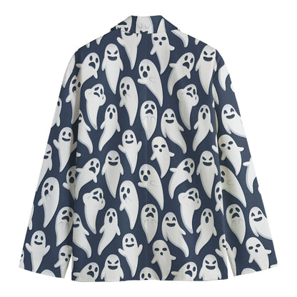 Halloween Ghost Pattern Print Men's Blazer