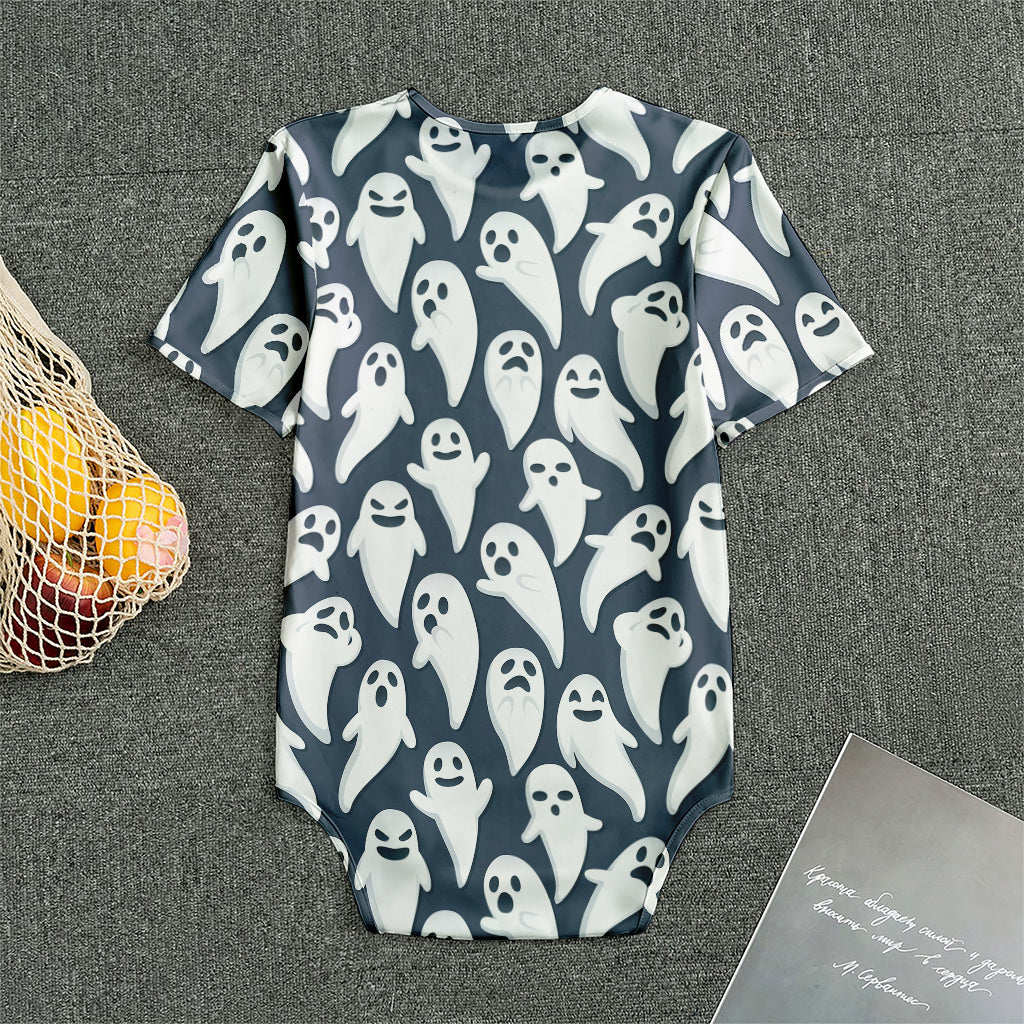 Halloween Ghost Pattern Print Men's Bodysuit