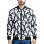 Halloween Ghost Pattern Print Men's Bomber Jacket