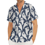 Halloween Ghost Pattern Print Men's Deep V-Neck Shirt