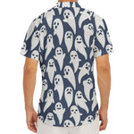 Halloween Ghost Pattern Print Men's Deep V-Neck Shirt