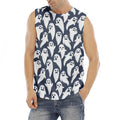 Halloween Ghost Pattern Print Men's Fitness Tank Top