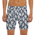 Halloween Ghost Pattern Print Men's Long Boxer Briefs