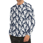 Halloween Ghost Pattern Print Men's Long Sleeve Rash Guard