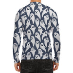 Halloween Ghost Pattern Print Men's Long Sleeve Rash Guard