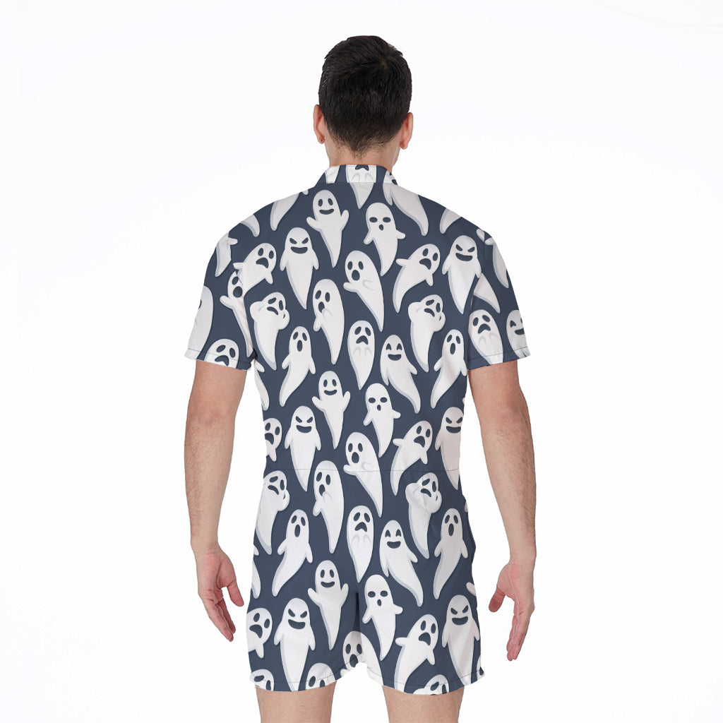 Halloween Ghost Pattern Print Men's Rompers
