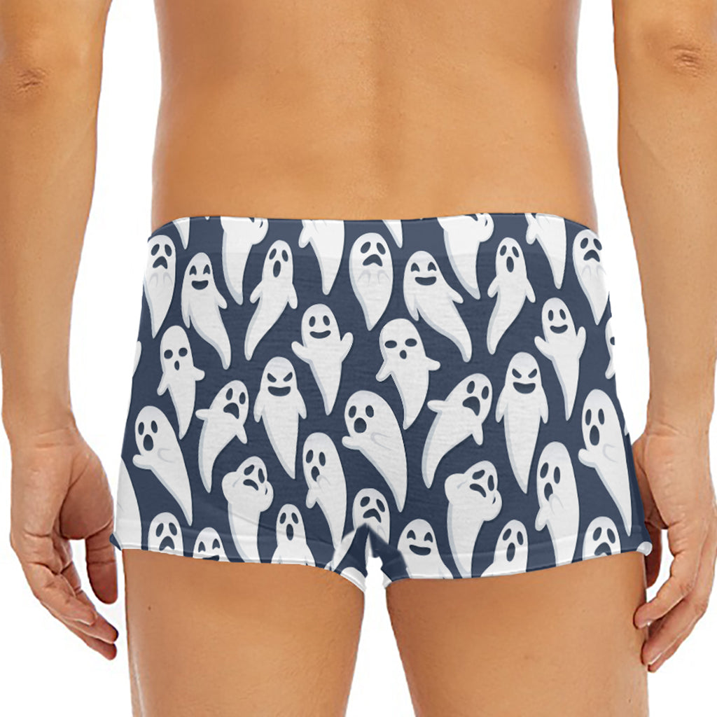 Halloween Ghost Pattern Print Men's Short Boxer Briefs