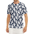 Halloween Ghost Pattern Print Men's Short Sleeve Rash Guard