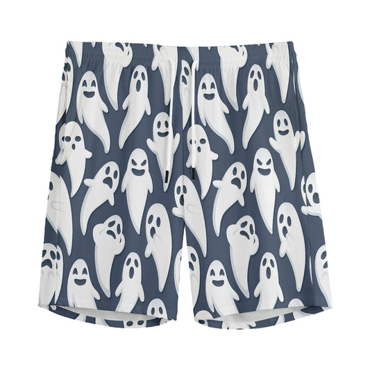 Halloween Ghost Pattern Print Men's Sports Shorts