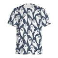 Halloween Ghost Pattern Print Men's Athletic T-Shirt