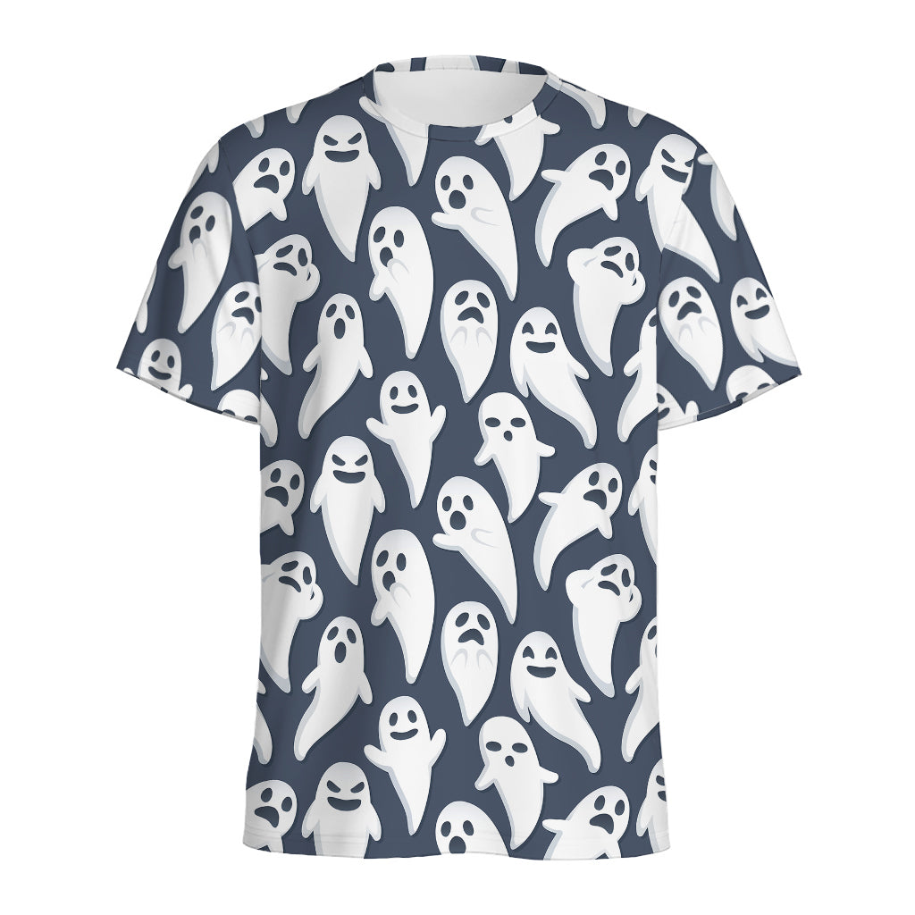 Halloween Ghost Pattern Print Men's Sports T-Shirt
