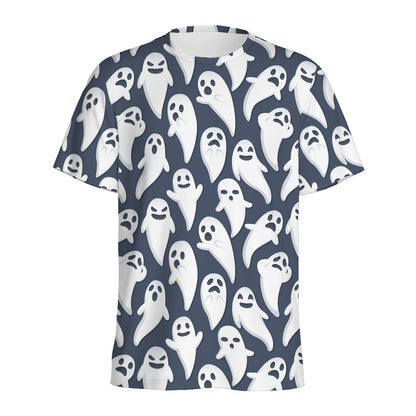Halloween Ghost Pattern Print Men's Sports T-Shirt