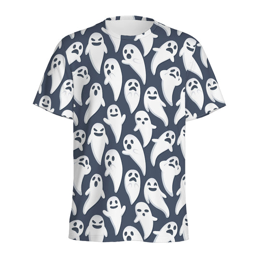 Halloween Ghost Pattern Print Men's Sports T-Shirt