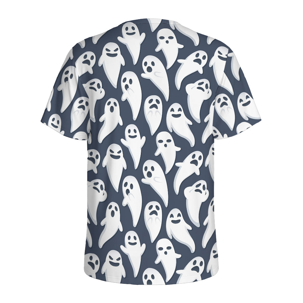 Halloween Ghost Pattern Print Men's Sports T-Shirt