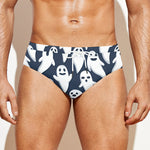 Halloween Ghost Pattern Print Men's Swim Briefs