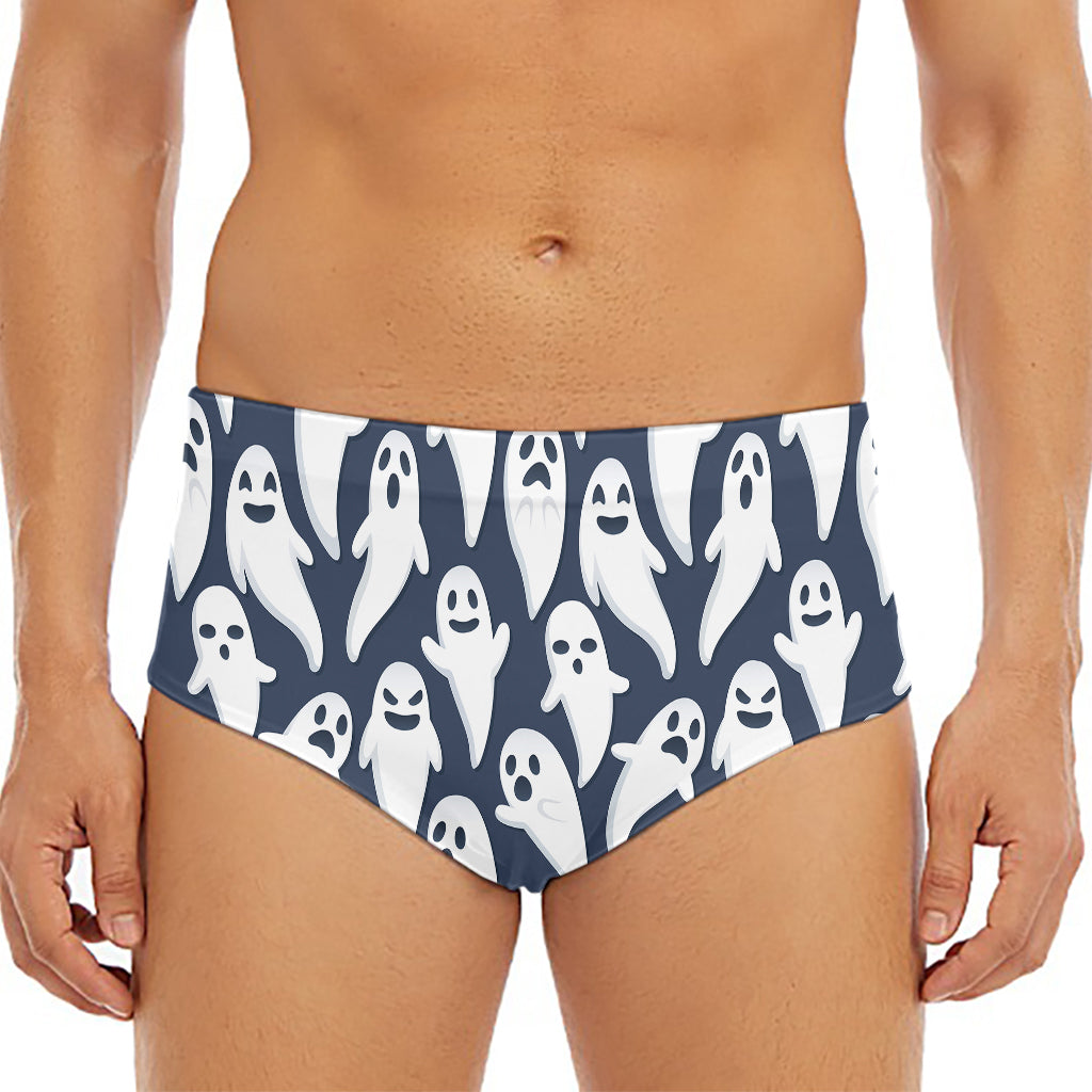 Halloween Ghost Pattern Print Men's Triangle Swim Briefs