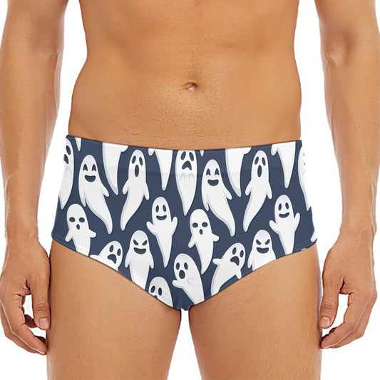 Halloween Ghost Pattern Print Men's Triangle Swim Briefs