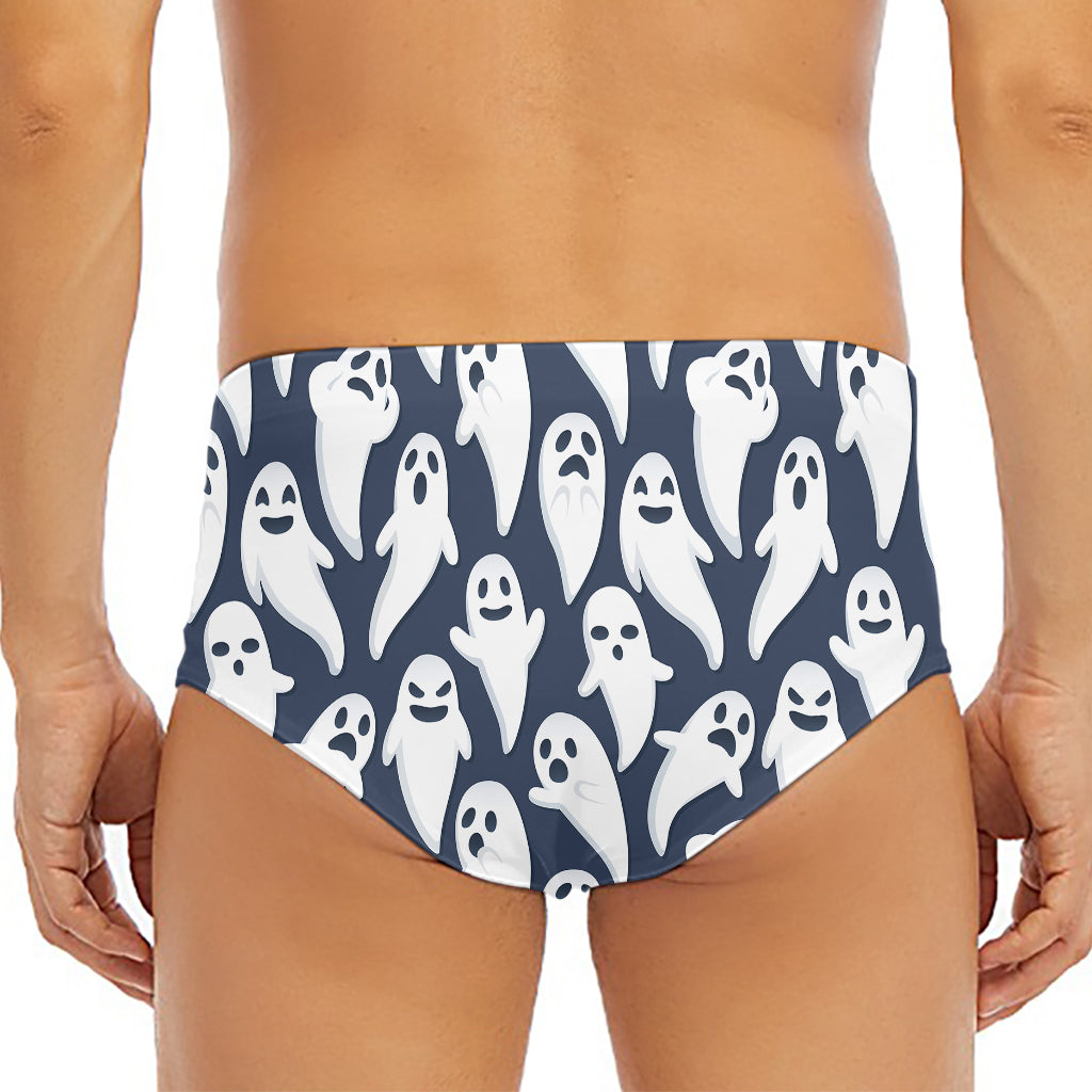 Halloween Ghost Pattern Print Men's Triangle Swim Briefs