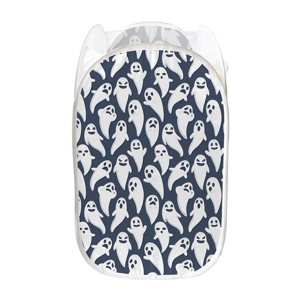 Halloween Ghost Pattern Print Mesh Laundry Hamper