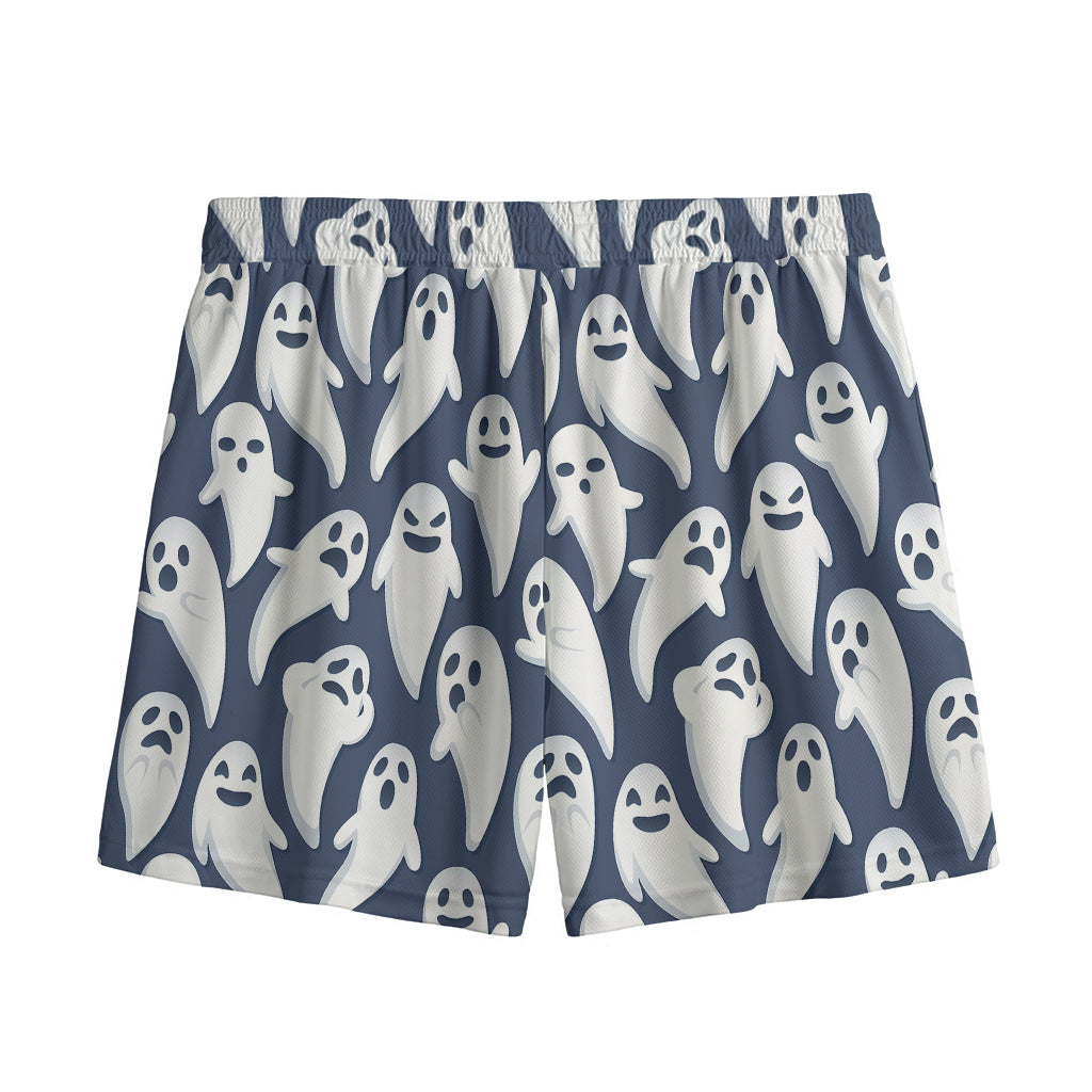 Halloween Ghost Pattern Print Mesh Shorts
