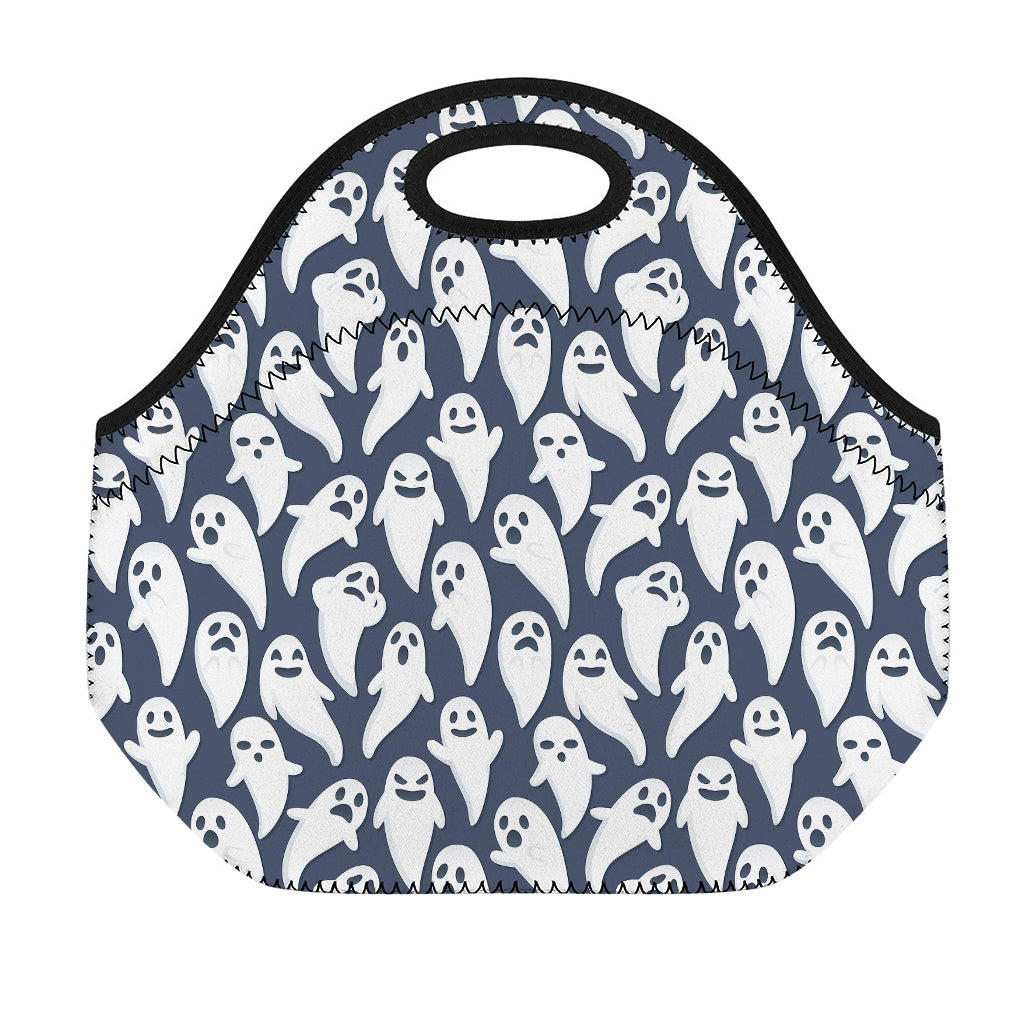 Halloween Ghost Pattern Print Neoprene Lunch Bag