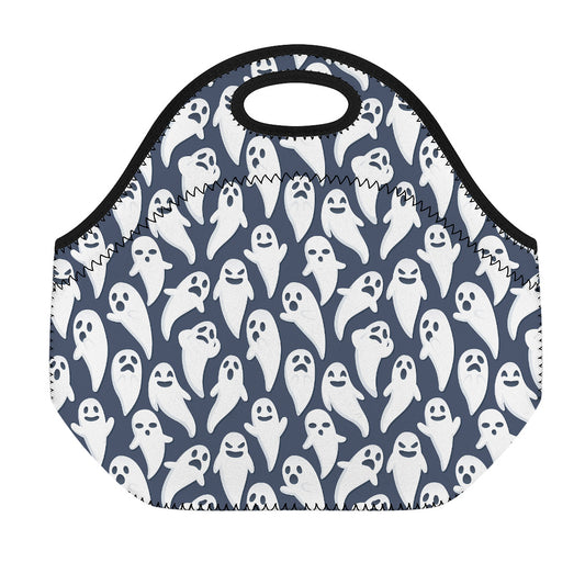 Halloween Ghost Pattern Print Neoprene Lunch Bag