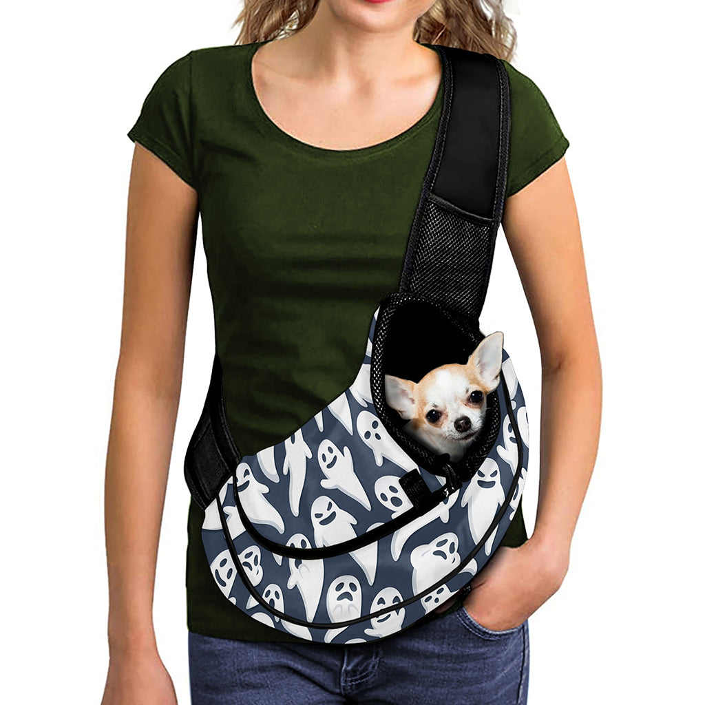 Halloween Ghost Pattern Print Pet Sling Carrier
