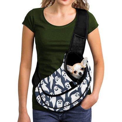 Halloween Ghost Pattern Print Pet Sling Carrier