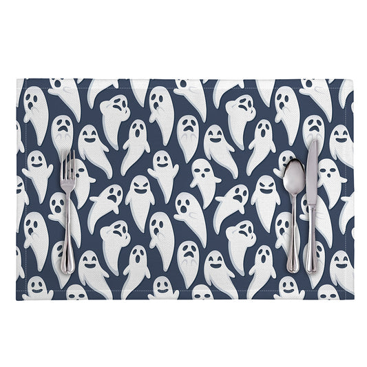 Halloween Ghost Pattern Print Placemat
