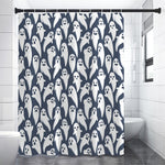 Halloween Ghost Pattern Print Premium Shower Curtain